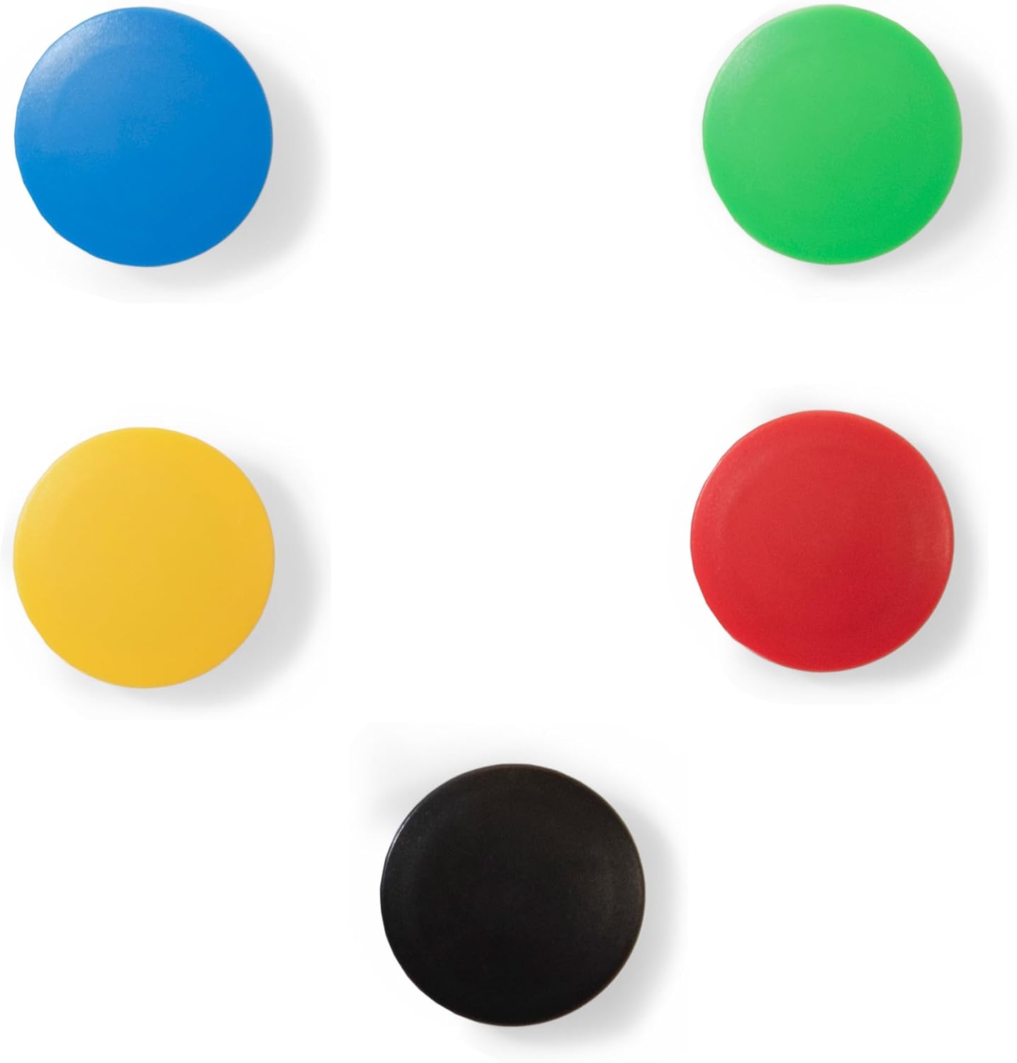 Audio-Visual Direct Neodymium Magnets for Glass Boards - Set of 20 Heavy Duty Round Magnets for Whiteboard or Fridge - Choose Your Colors