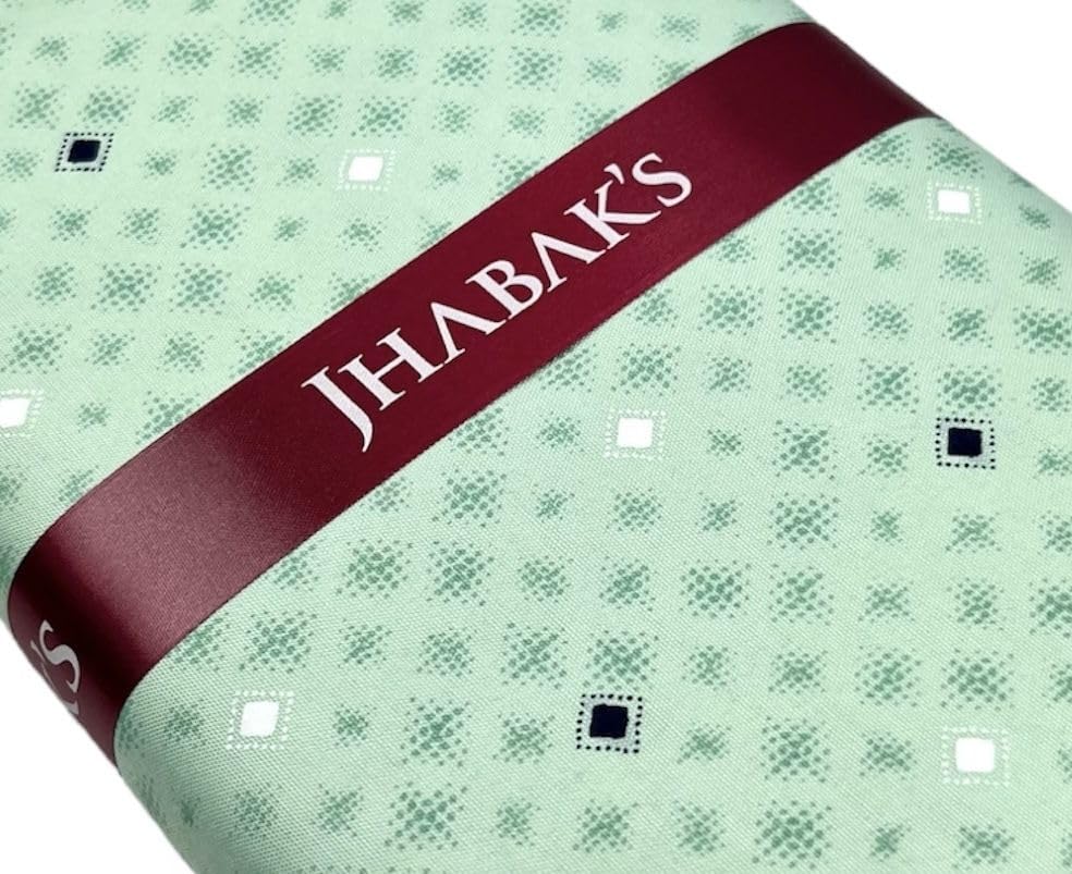 Image of JHABAK'S Unstitched Print Shirt Fabric for Men - Polycotton Material - 2.25 Meter Piece - 36 Inches Cloth - 163
