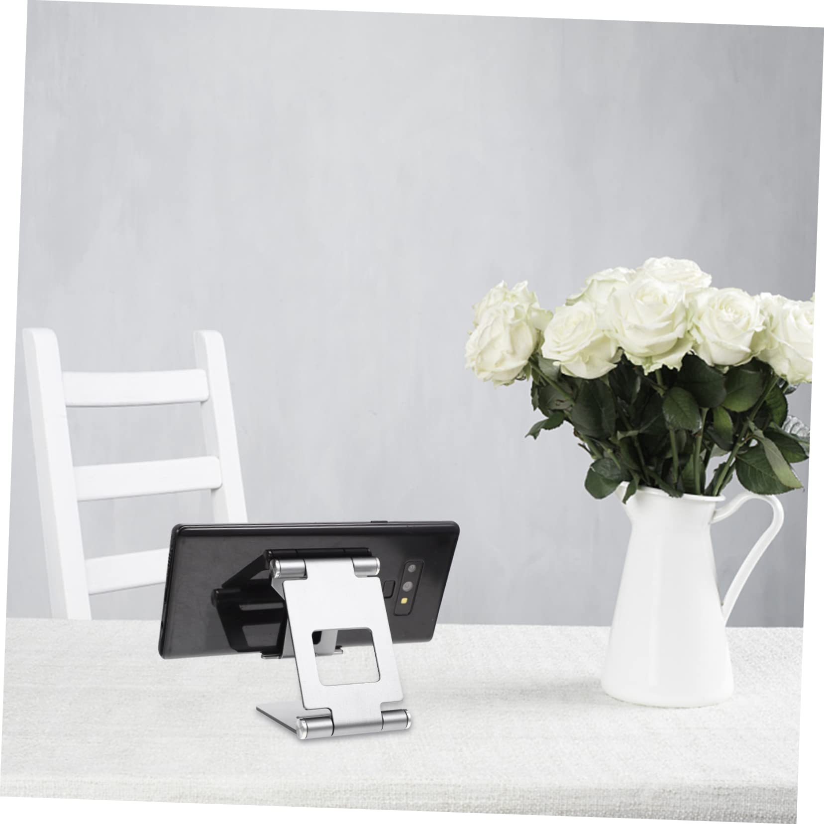 UKCOCO 4 Piezas Soporte para Teléfono Móvil Soporte De Teléfono De Escritorio Soporte De Tableta para Escritorio Trípode para Tableta Aleación De Aluminio Auto Soporte De Aluminio Oficina