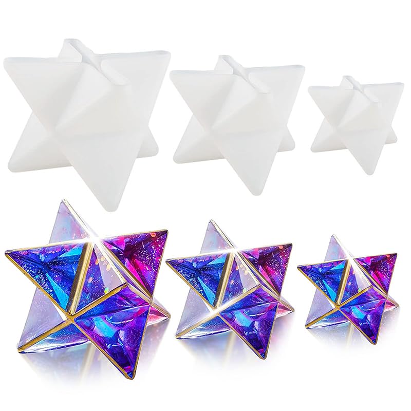 Amazon.co.jp: Bokupatu レジン 六芒星 シリコンモールド 3個