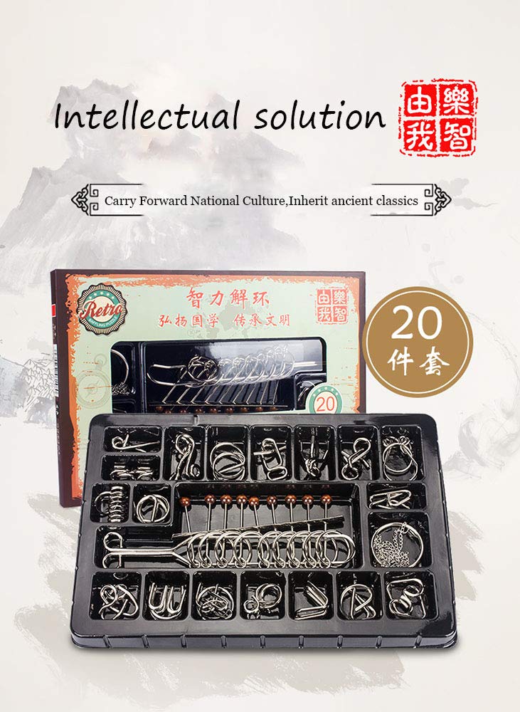 肖戦 ネグリジェ 7セット❣️確認用0529 Buy Metal Puzzle Rings Nine Chain Set Intelligence Match Lock Set