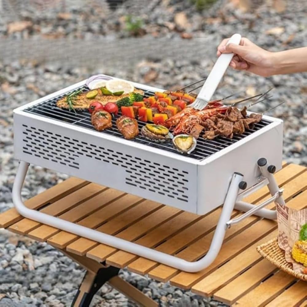 Farigrut小型バーベキューグリル｜BBQ ストーブ・キャンプファイヤースタンド 2 機能兼用 3 人用コンパクトサイズ｜屋外ポ