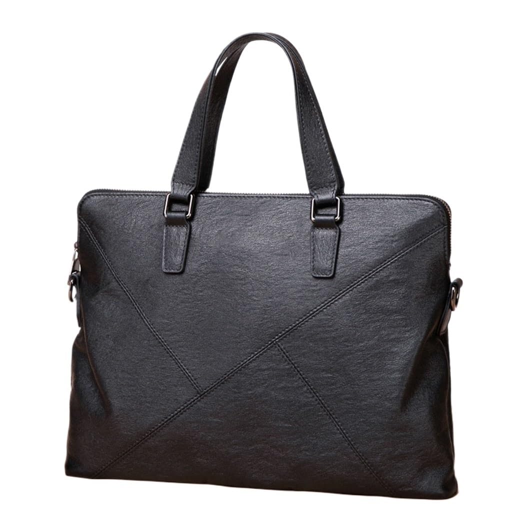 Porte-documents en cuir de vachette véritable grand format pour homme d'affaires