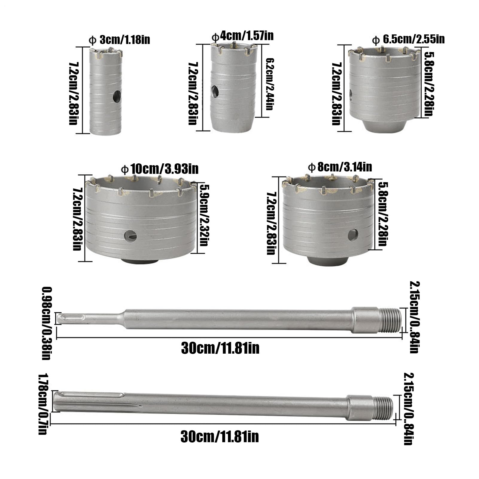 Kit Brocas Corona herramienta de corte de metal estable y de alta | Sierra Corona Multiuso Para Cemento Y Pared Accesorios De Taladro Para Hogar, Fontanería Y Aire Acondicionado
