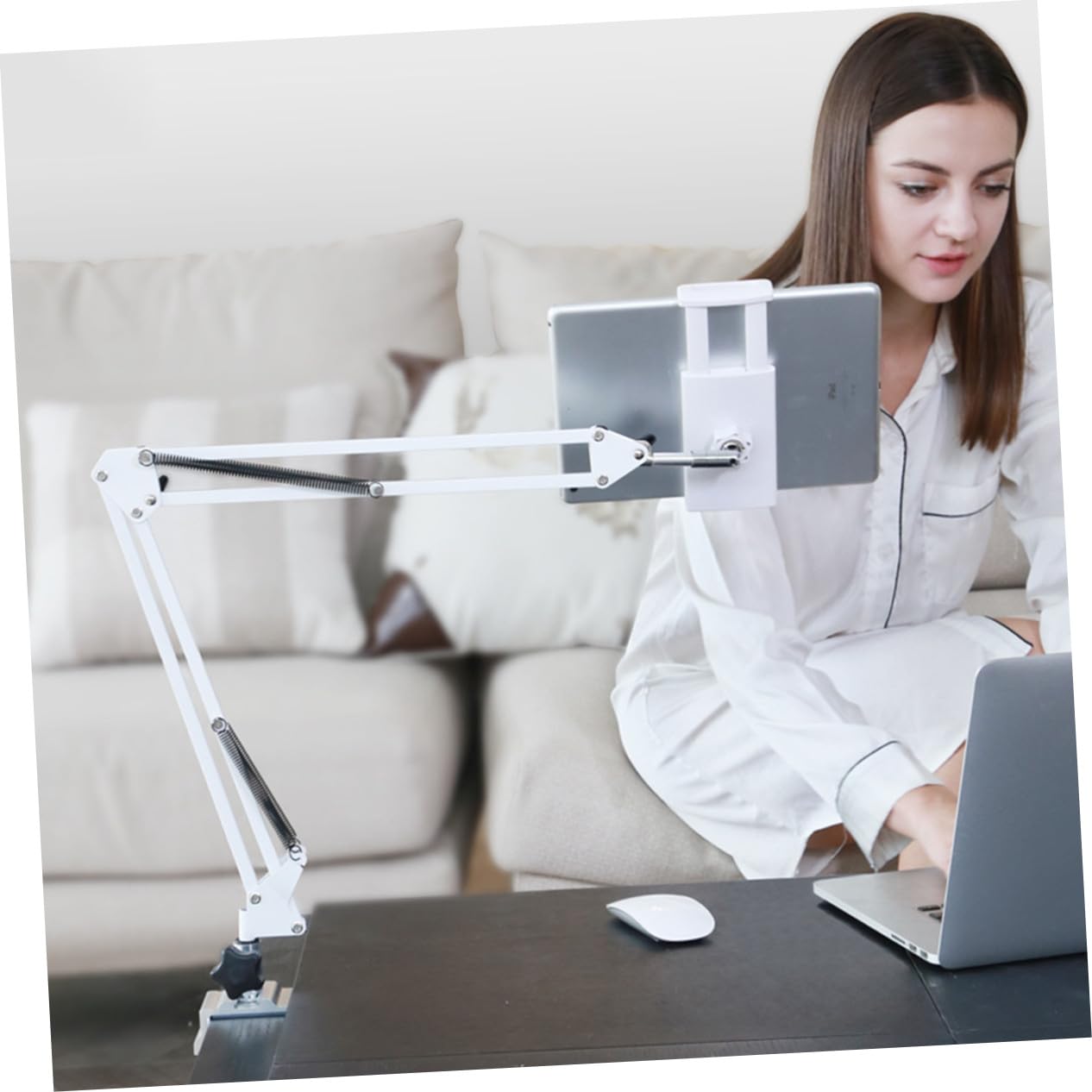 Soporte Metálico para Móvil y Tablet hasta Brazo Articulado Flexible con Rotación para Escritorio y Uso Doméstico
