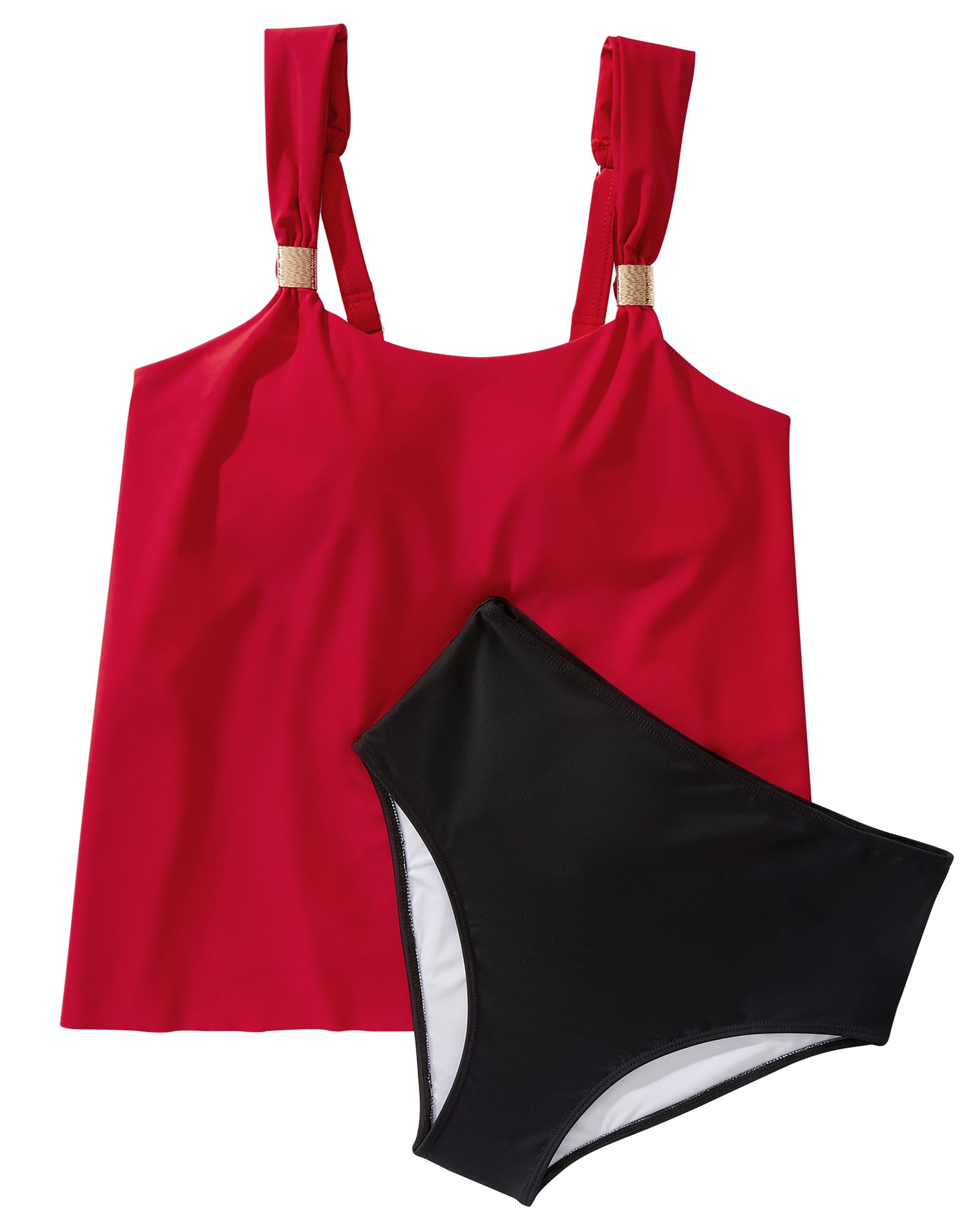 RXRXCOCO Tankini da donna a vita alta, in due pezzi