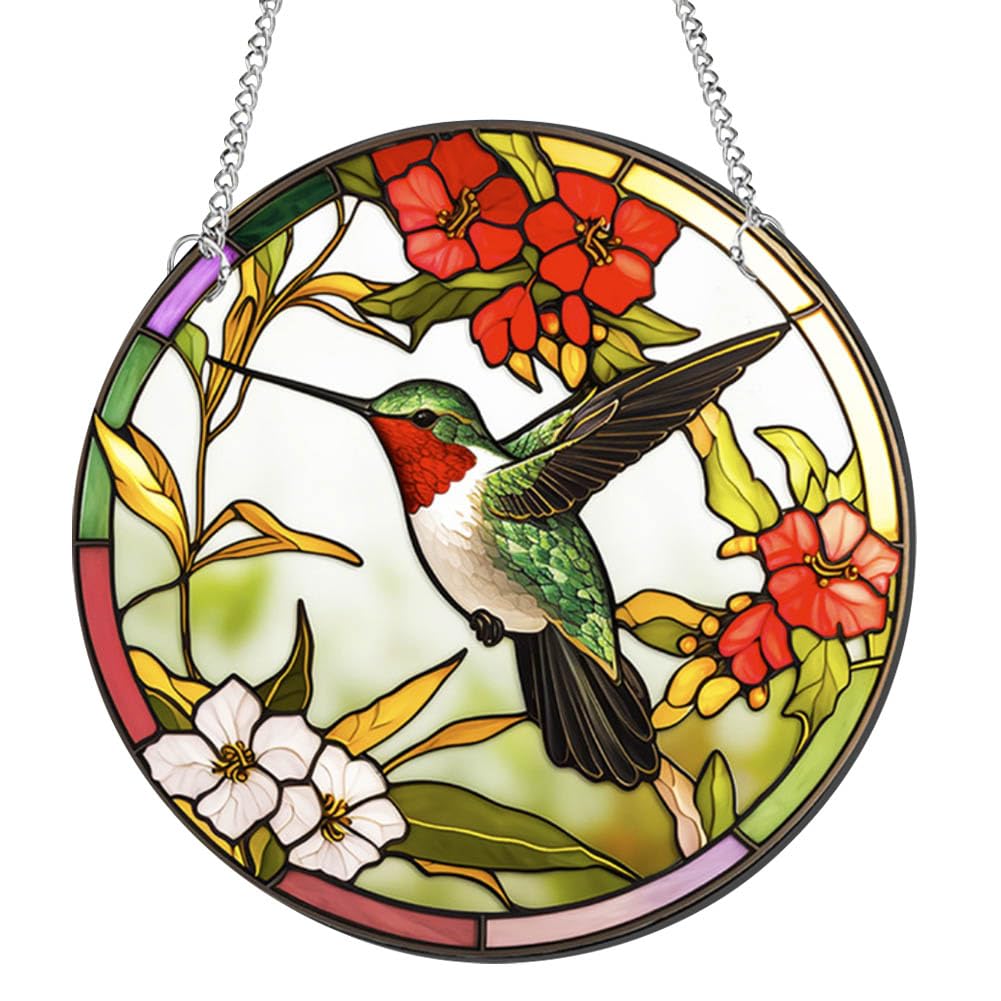 Bird Acrylic Window Hanging Ornaments Stained Bird Sun catchers for Window, Patio, Wall Home and Garden Decor — image 1