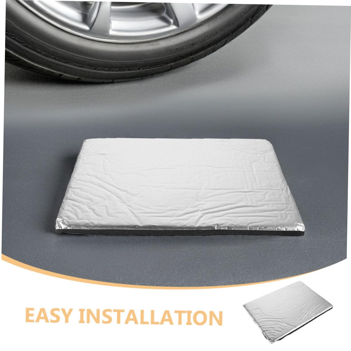50 Stück Auto Dämmmatte Aluminiumfolie Wärmedämmung Isoliermatte Geräuschreduzierung für Auto Büro Zuhause Hitzebeständig Vielseitig Einsetzbar Einfache Montage