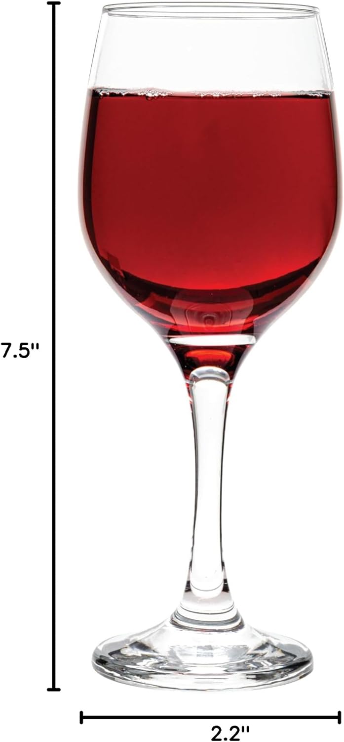 Vikko White Wine Glasses - Set of 8 Stemware, 10.5 Ounce Crystal Clear Wine Glasses, Classic, Durable European Design