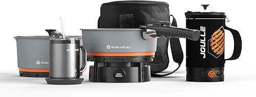 Combo de utensilios de cocina eléctricos para camping, incluye olla Joulle Kettle y sistema de cocina Nomad con bolsa y taza inteligente, equipo de