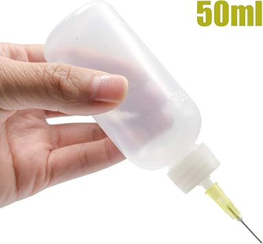 10Pcs Syringe Bottle with 15Pcs Dispensing Needles and 20Pcs Cap (30ml+50ml) Works for Precisely Delivery Grease,Oil Dispensing,Liquid Glue and Ink