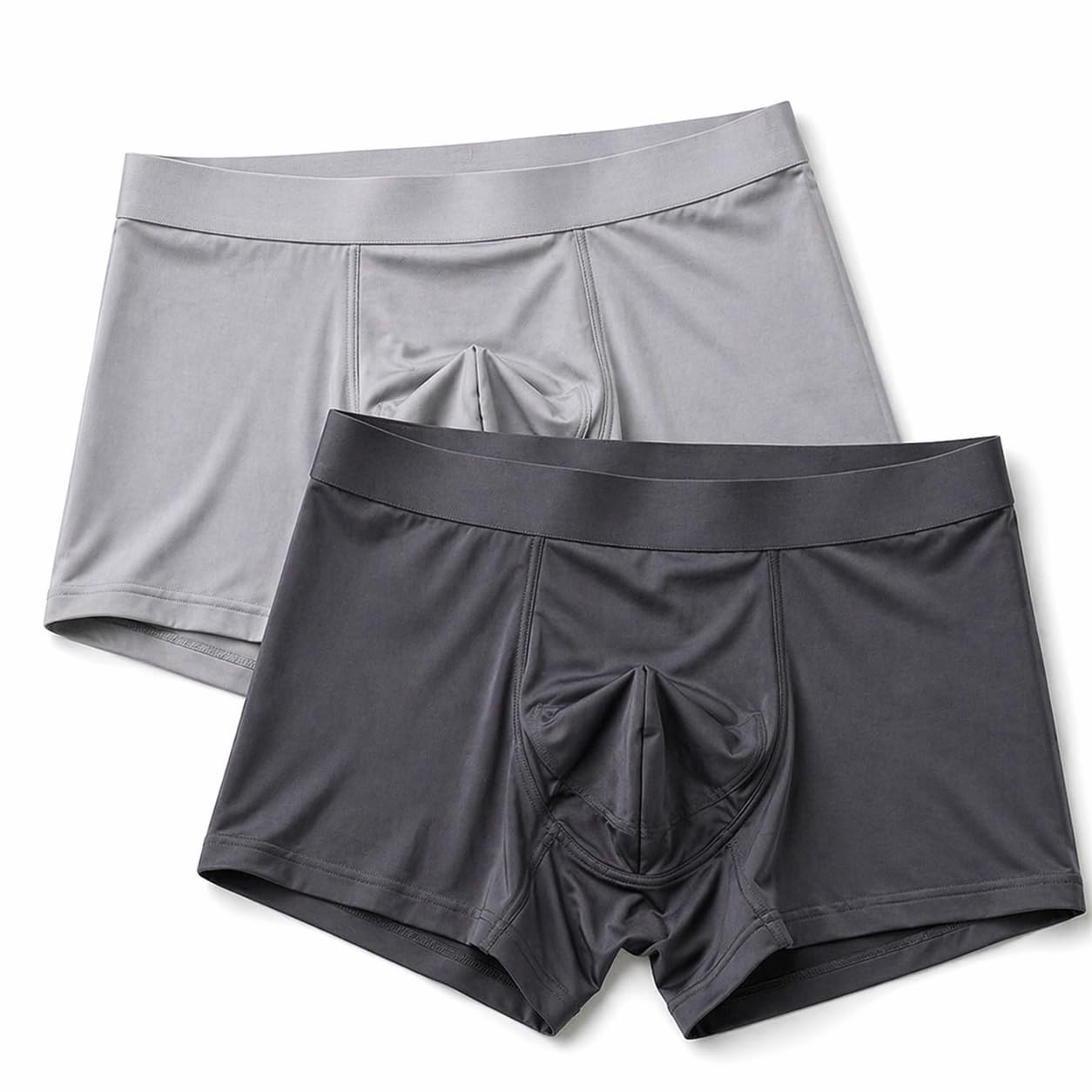Ultra-Soft Nylon Lycra Ice-Silk Men's Shorts Underwear Trunks | Multicolor | Pack of 2-image-31