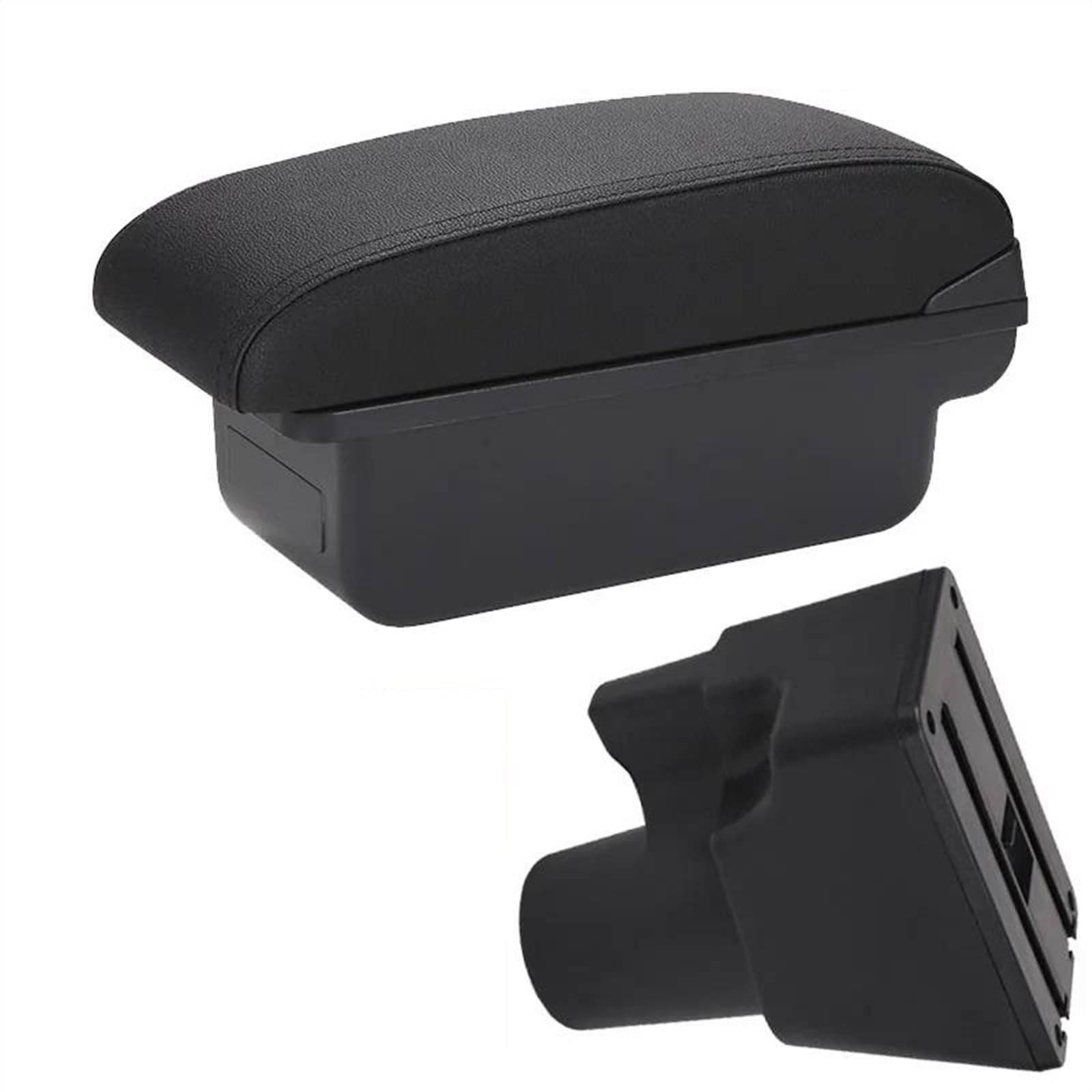 NMJLQW Storage Rack Armrest Box With Multifunctional Support PU Upholstered Car Interior Modification Accessories For Picanto 3X-Line(C2 Black line NO USB)