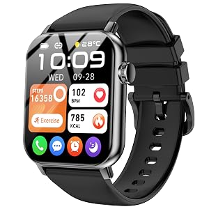 Smart Watches for Men Women 1 83 HD Touchscreen with Bluetooth Calling IP68 Waterproof Fitness Tracker 120 Sport