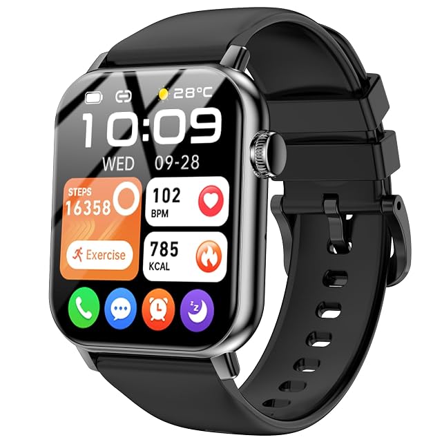 Smart Watches for Men Women 1 83 HD Touchscreen with Bluetooth Calling IP68 Waterproof Fitness Tracker 120 Sport