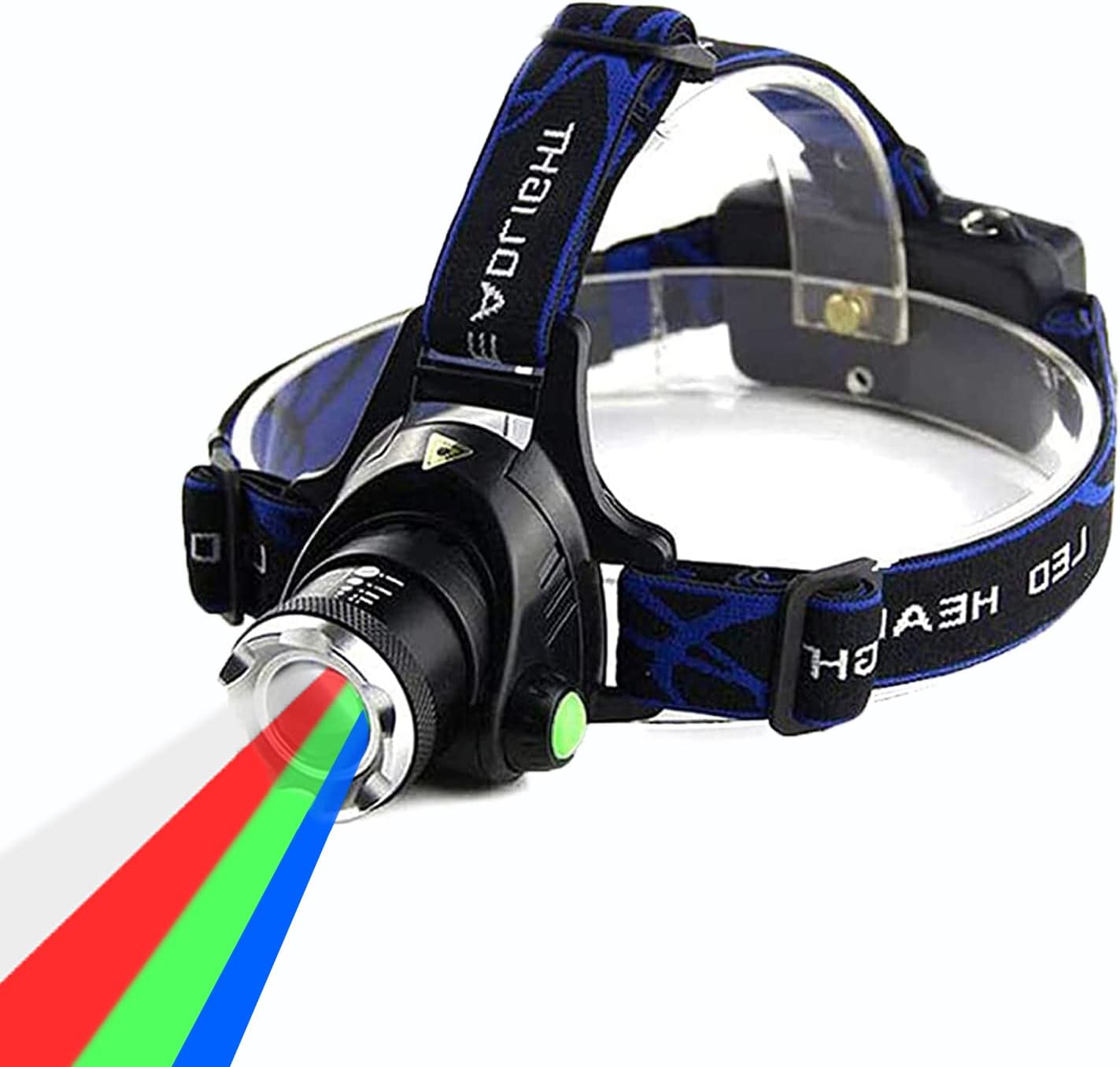 Multicolor Headlamp Flashlight 1000 Lumen Waterproof Zoomable Led