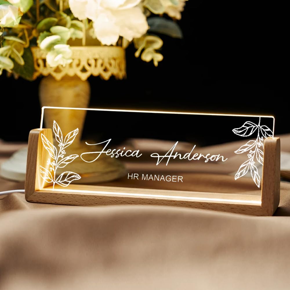 Noni Personalized Desk Name Plate, Name Plate For Desk, Table Plaque, Office Name Plates For Desks, Gifts For Coworkers Boss, Office Decor, Staff Boss