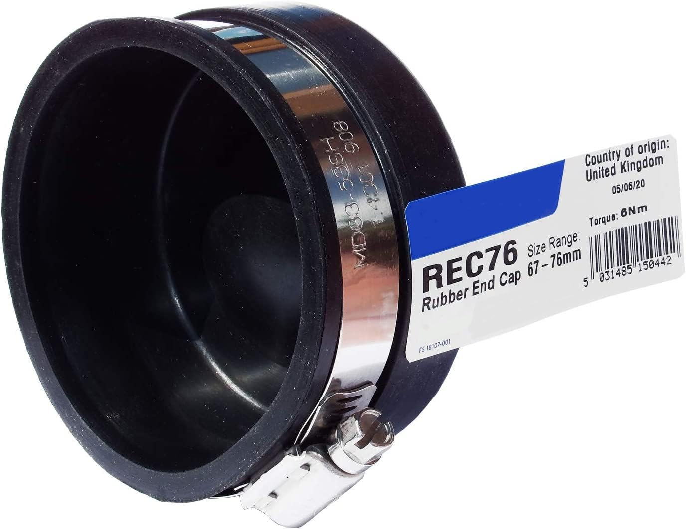 REC76 EPDM Rubber Stop End Cap - 67mm-76mm