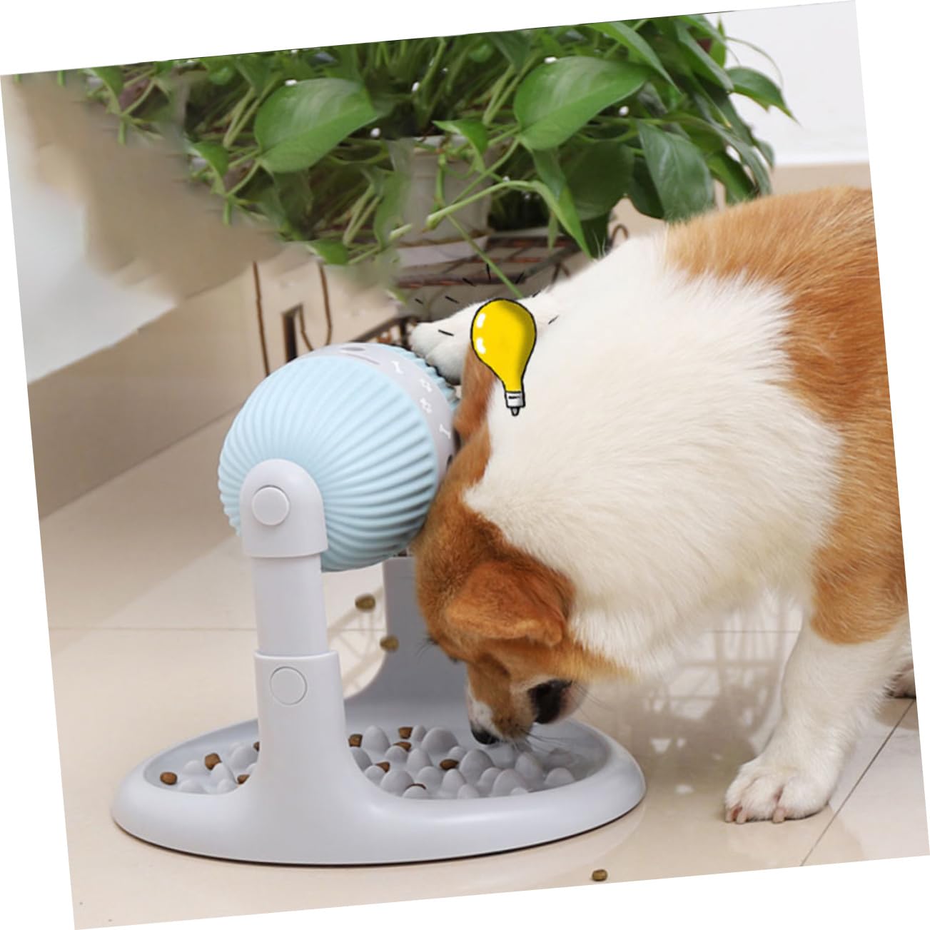 Kisangel Distributeur De Nourriture pour Animaux Jouet Anti-Choke à Hauteur Réglable pour Chiens Et Chats Dispenseur De Friandises Interactif