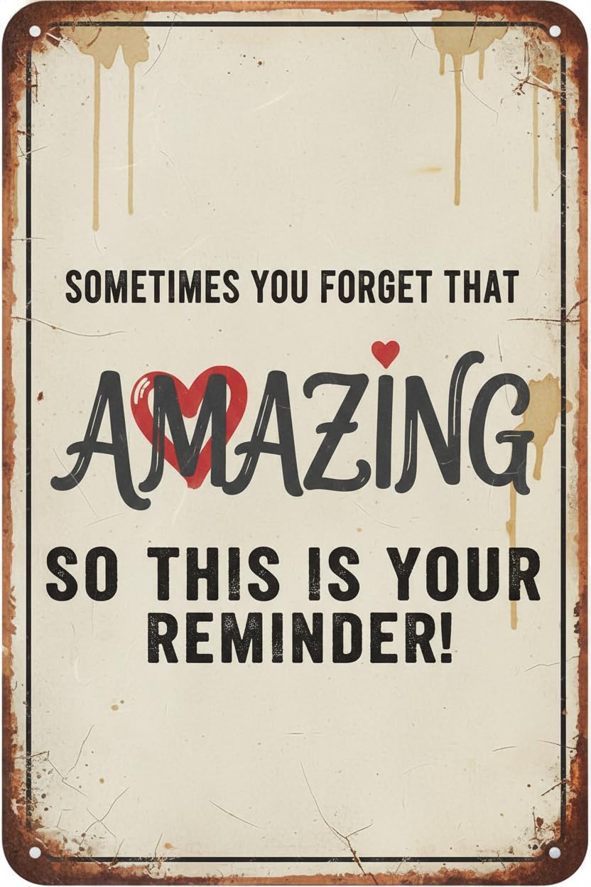 You Are Amazing Motivational Wood Plaque Desk Sign, 8x12 Inch