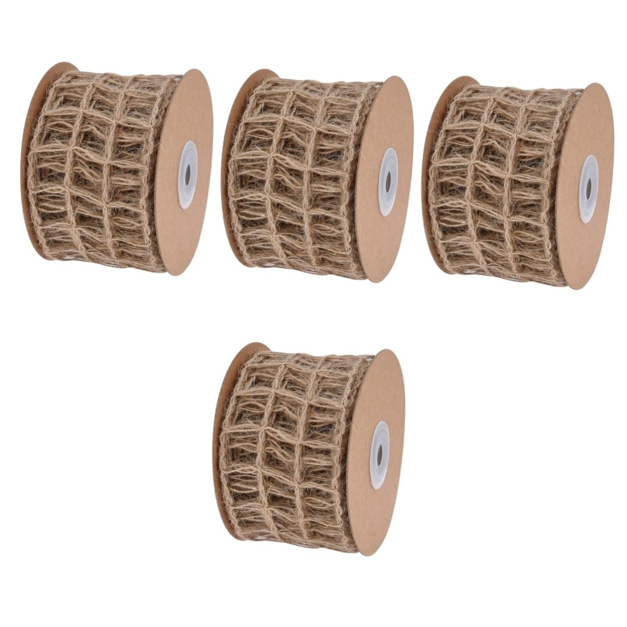 Operitacx 4stücke Burlap Dekoband Mit Draht Lagig Für Bastelprojekte Hochzeits Und Weihnachtsdekoration Verpackung Strapazierfähig Und Vielseitig Einsetzbar