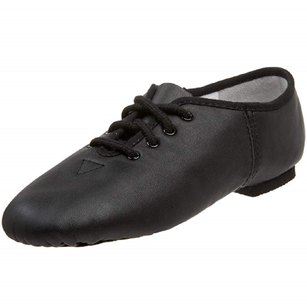 The Dance BibleSoft and Comfortable Leather Jazz Dance Shoes in Black Color for Dance Class, Stage Performance and Professional Kids, Girls, Boys, Women, Men Dancers