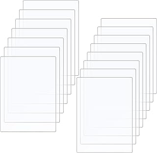 Duufin 15 Pack Clear Acrylic Sheet 5" x 7" Cast Plexiglass Sheets 0.04" Thick Extruded Plexiglass Panels Transparent Plastic Sheet for Picture Frame Glass Replacement, Projects Display, Painting