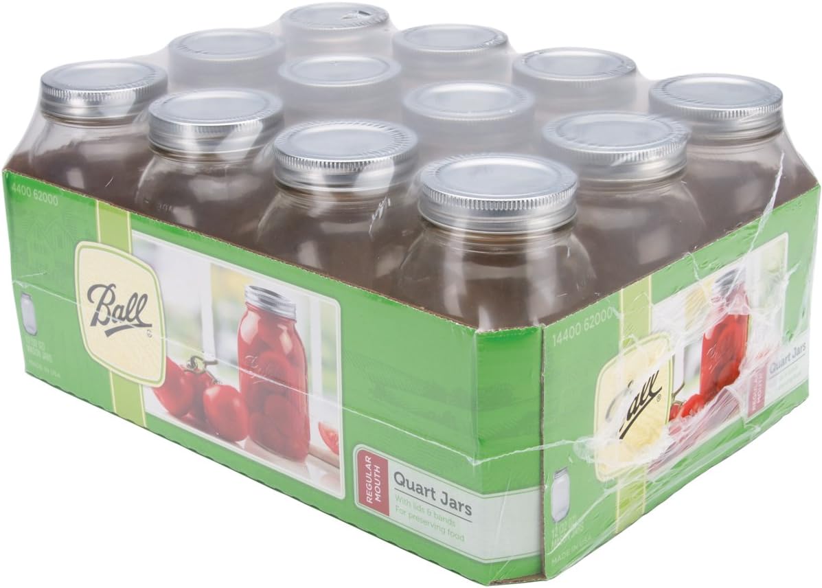 Frascos Mason De Boca Regular De Un Cuarto De Galón (32 Oz) | Cuotas