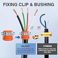 Vista 3 de Nilight Enchufe de repuesto para autocaravana de 50 amperios, 125/250 voltios, macho con mango ETL listado NEMA 14-50P para caravana, autocaravana