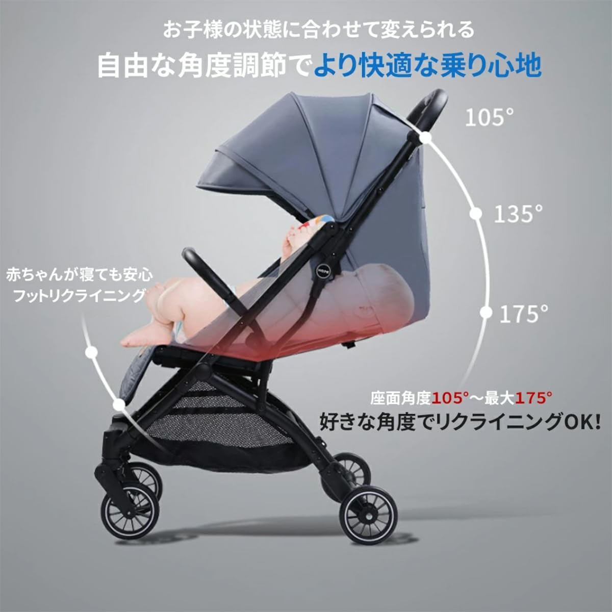 ZOOBLY b型 ベビーカー 赤ちゃん ベビー 軽量 コンパクト 折りたたみ リクライニング 出産祝い 正規品 SG基準適合 1か月~36か月まで