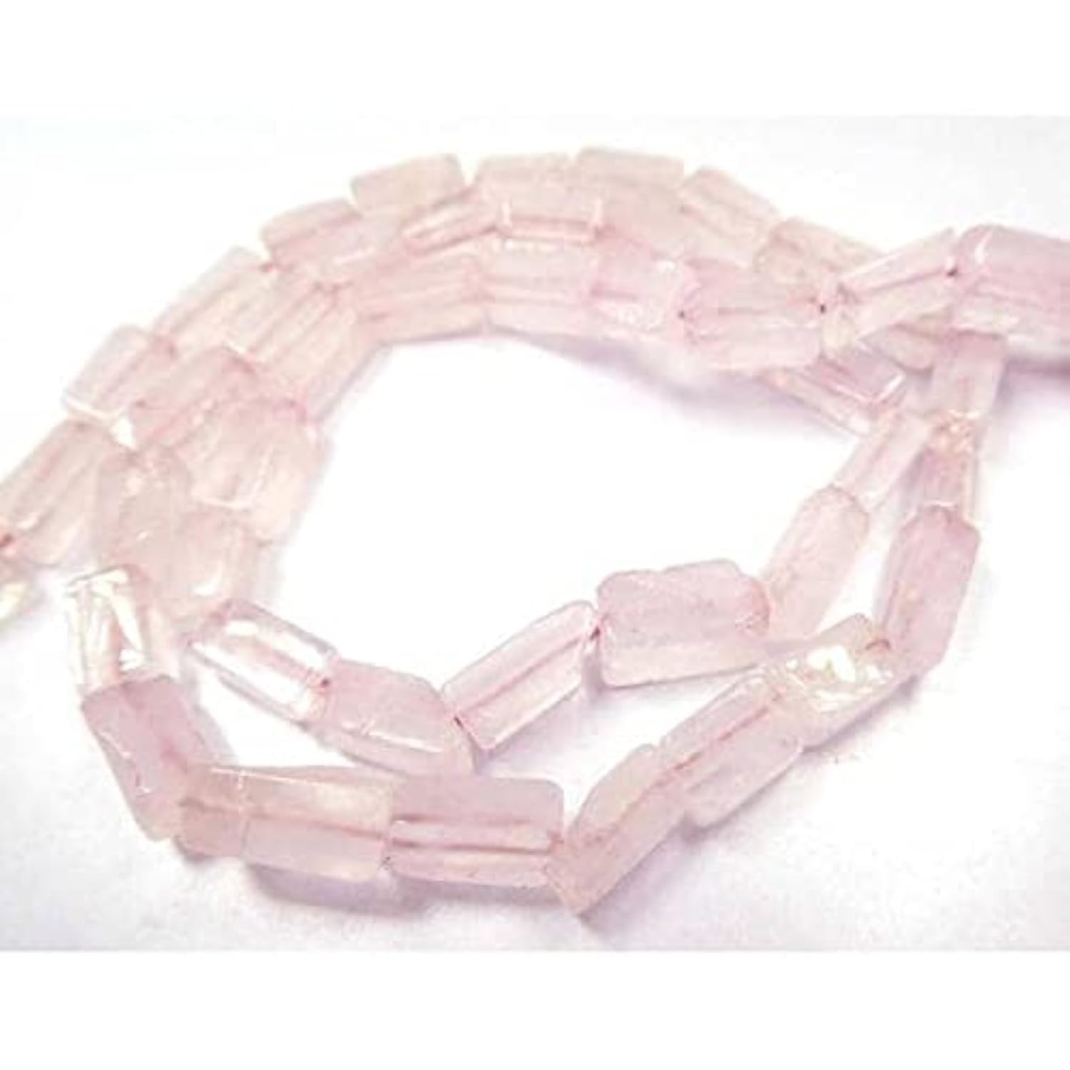 LKBEADS Rose Quartz Natural Gemstone Plain Square Shape Beads 13" Long square beads, beads, cube beads, square bead,spacer beads, square