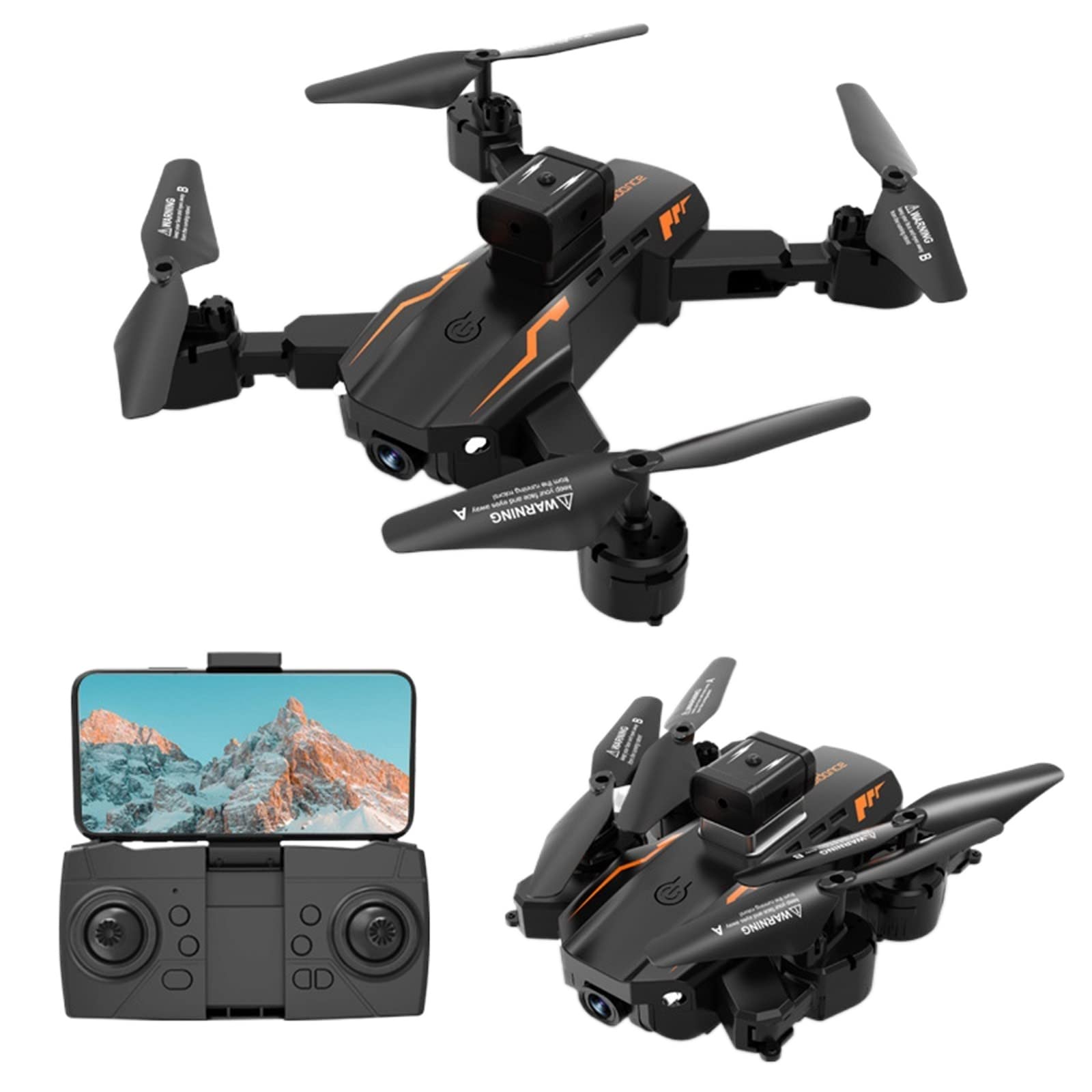Dron z kamerą 720P dla dorosłych i dzieci, składany quadcopter zdalnie sterowany FPV z czterokierunkowym unikaniem przeszkód, inteligentne zawisanie, trzymanie wysokości, uruchamia
