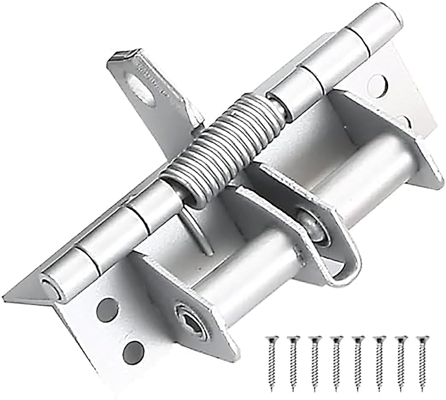 3-in-1 Automatic Door Hinge Lock | Heavy Duty Self-Closing Spring Hinge with Door Closer & Stopper | Auto Return Door Hinge for Wooden Doors, Home & Office (Brass Finish)-picture-19