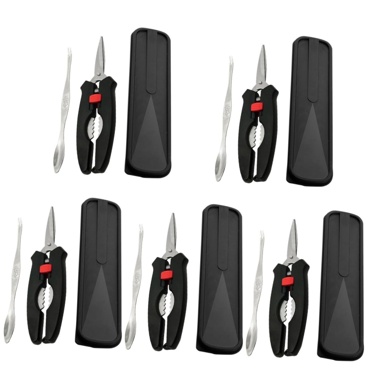 Gatuida 5sets Utensili Per Mangiare Granchio Attrezzi Metallo Per Granchio Con Pinza Forchetta e Scatola Di Conservazione Strumenti Da Cucina Pratici e Organizzati