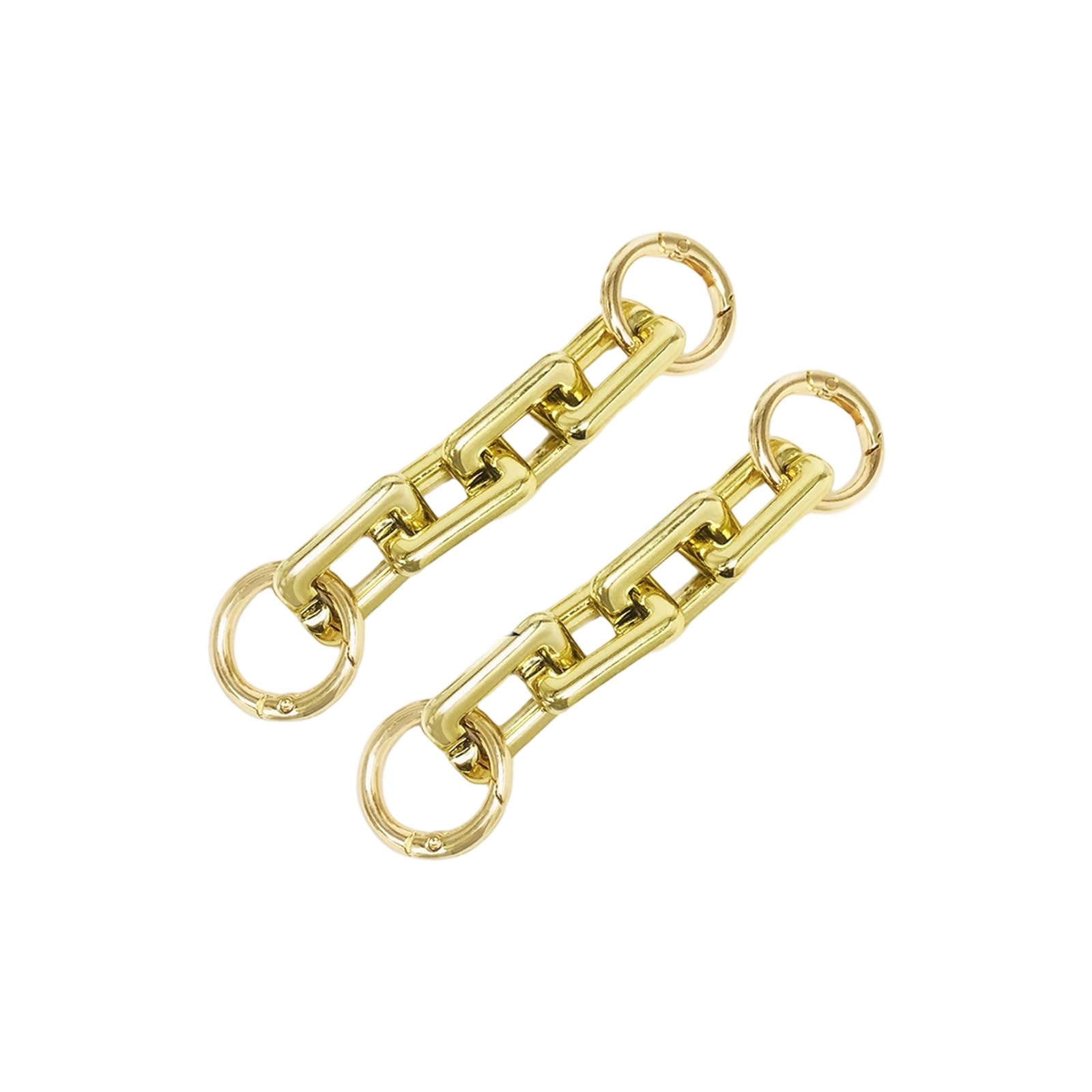 COOLHOOD 2Pcs PVC Purse Extension Chain Quick Install Clip on Bag Extendion Strap Replacement for Handbag Shoulder Bags Backpacks PVC Bag Chain Extender