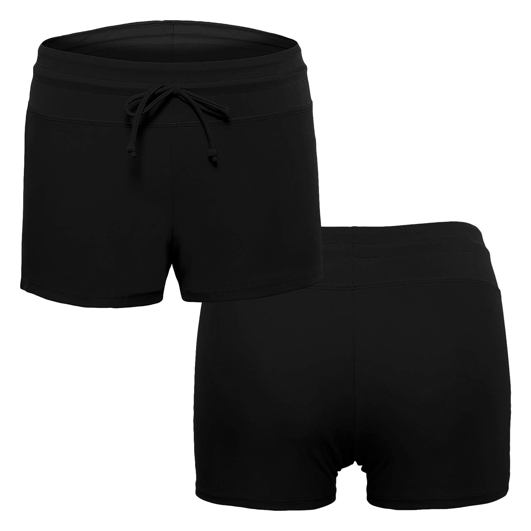 Shorts de Natación y Baño para Mujer - Secado Rápido, Estilo Boyleg, División Lateral - Playa, Surf, Deportes Acuáticos - Bikini Short Esencial con Protección UV