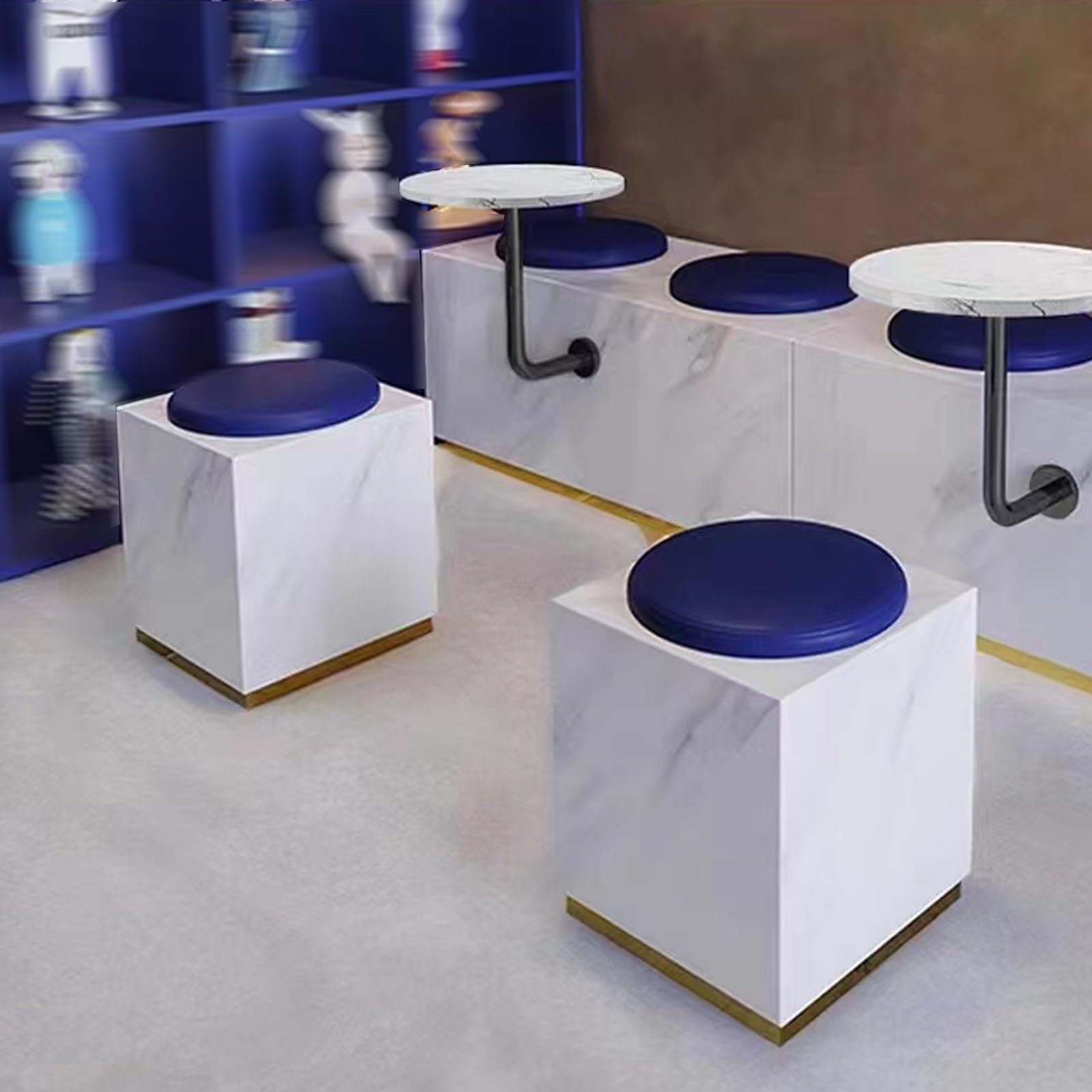 Stolik Kawowy W Kształcie Litery L Do Bistro Pubu Z Drewnianym Blatem I Metalowym Wspornikiem, Prosty, Okrągły Stolik Jadalny Montowany Na Ścianie Do Restauracji, Kawiarni(Style 1,40x45cm)
