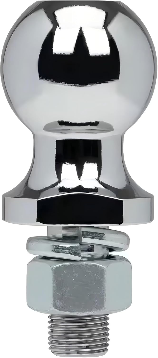 Trailer Ball 2,000 lb 1-7/8" Chrome 3/4" Shank Diameter, 1-1/2 in.