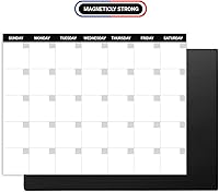 Vista 3 de Calendario magnético mensual de borrado en seco, 8.5 x 11 pulgadas, con marcador magnético (negro)