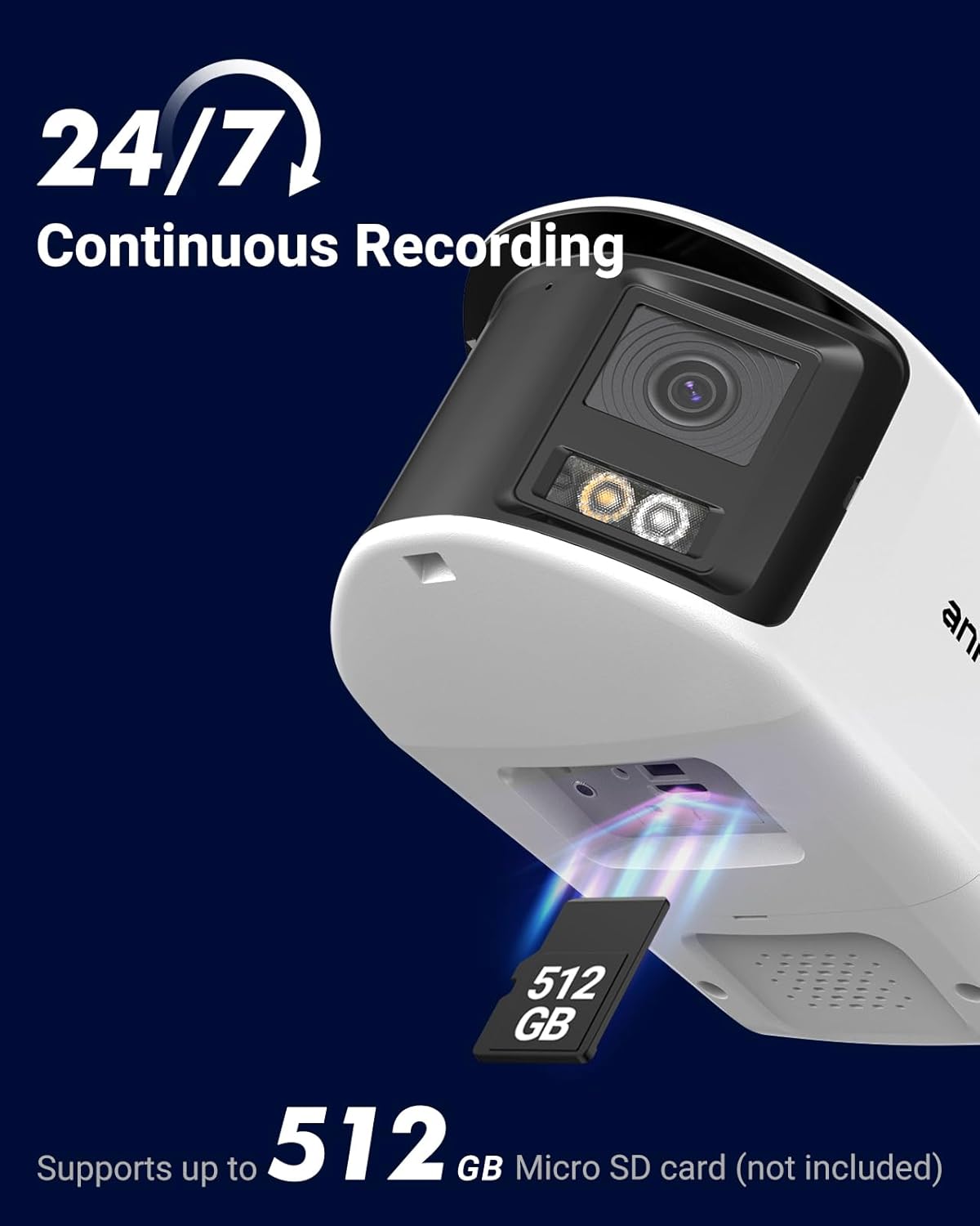 ANNKE FCD600 Dual-Lens Outdoor Security Camera with 180° FoV, 6MP Panoramic PoE IP Camera, Smart Human/Vehicle Detection, Color Night Vision, Two Way Audio, Supports MicroSD Card Up to 512GB