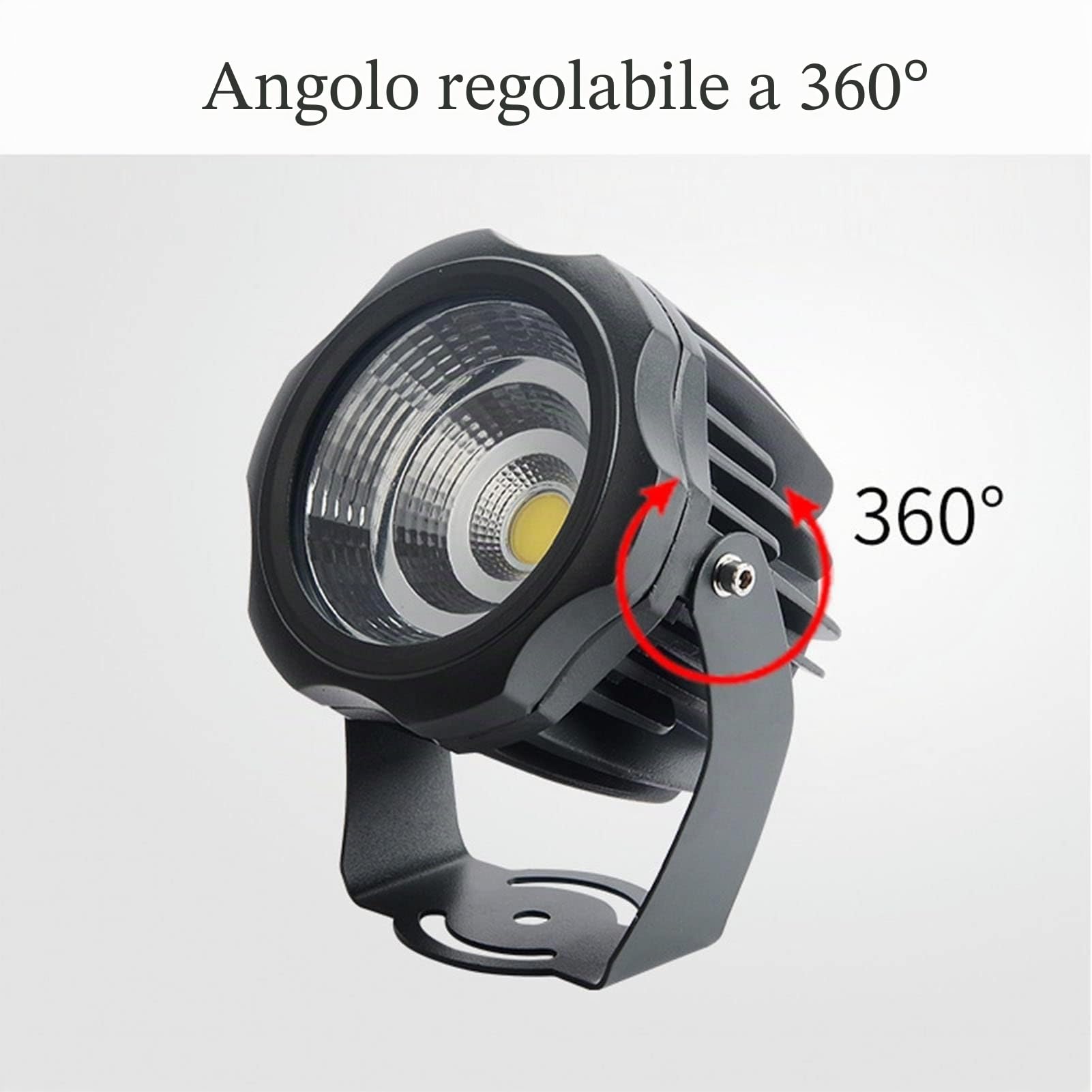 Proiettori A LED A Lungo Raggio - Faretto A Fascio LED Luci, Luci Per Alberi Rotonde COB Da 220V, Proiettore Ad Angolo Regolabile A LED, Per Esterni, Pareti, Pubblicità/insegne/luci Da Prato ( Color :