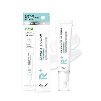 #OOTD Retinol Eye Cream Serum for Wrinkle Lift,1.01 fl oz | Korean Skincare | Retinol under-eye serum 30g with Hyaluronate; lifts puffy bags, smooths fine lines & revives tired skin with zero residue