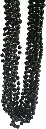 Rhode Island Novelty Cuentas negras de 33 pulgadas y 0.276 in, una docena por pedido