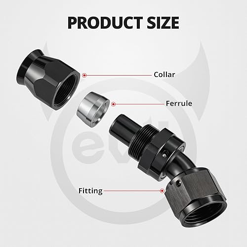 Miniatura 73 de Teflon E85 - Adaptador para manguera de combustible (NEGRO)