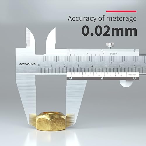 Miniatura 2 de Vernier Pinzas de calibrador Herramienta de medición Micrómetro de acero al carbono pulgadasmétrico 0-6 "Rango 1128 pulgadas Escala de lectura dual