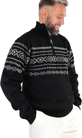 Quarter Zip Black Fleeces Soft Sweaters for Men 1/4 Zip Golf Cashmere Pullovers