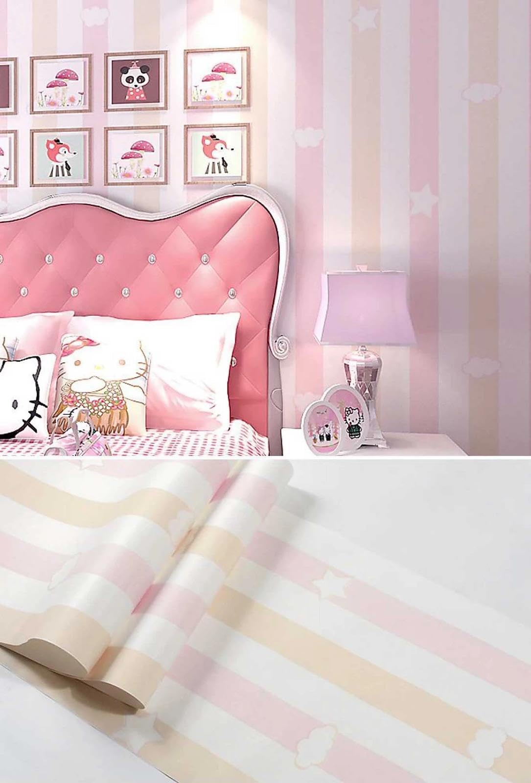 Zed Décor Zed Decor Pink Striped Kids Wallpaper Tw032 from B&Q