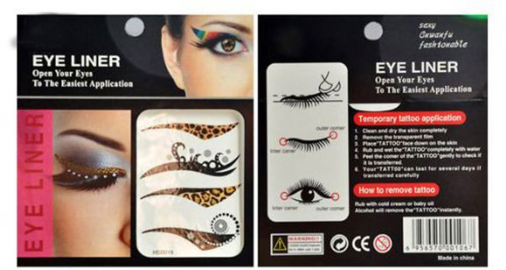 40pairs Mix Eye Liner Sticker Tattoos 4 Different Styles in One Bag Makeup Tools