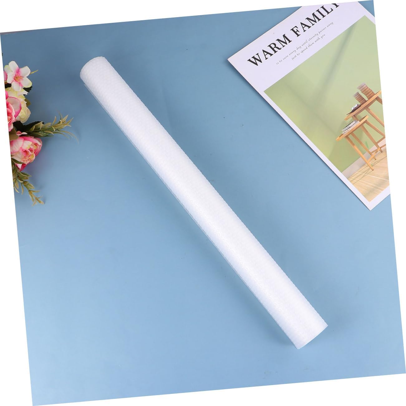 VALICLUD 6Pcs Waterproof Refrigerator Liners Non-Slip Shelf Mats Food-Grade Silicone Pads for Kitchen Cabinets and Drawers Easy to Clean 45x150cm White