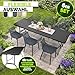tillvex® Gartenstuhl 6er Set Wetterfest mit Armlehne | Outdoor Stühle bis 120kg belastbar | Gartenstühle UV-beständig | Terrassenstuhl Gartenmöbel Terrasse Balkon Outdoor Garten